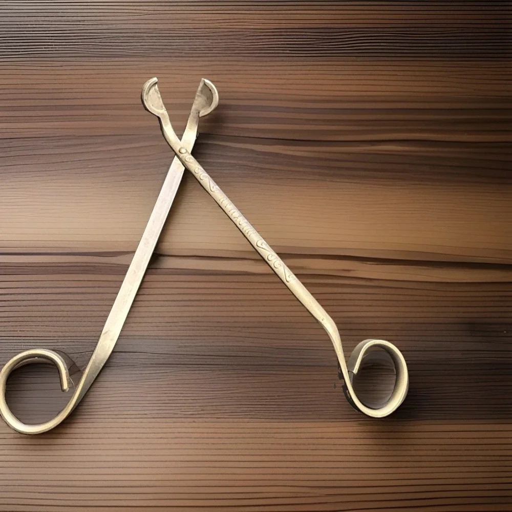 Wickman Candle Wick Trimmer Scissors Pewter Finish Scroll Design 7